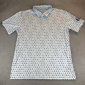 Swannies Golf Polo Shirt All Over Print Sailor Hamburger Beer Men's Size Xl